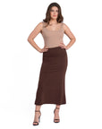 Womens Comfortable Foldover Maxi Skirt