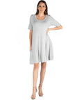 Soft Flare T Shirt Dress with Pocket Detail