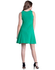 Sleeveless A Line Fit and Flare Skater Dress