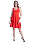 Sleeveless A Line Fit and Flare Skater Dress