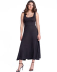 Slim Fit A Line Sleeveless Maxi Dress