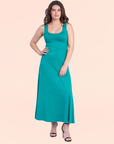 Slim Fit A Line Sleeveless Maxi Dress