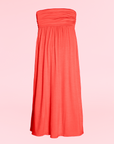 Girls Solid Color Strapless Tube Maxi Dress