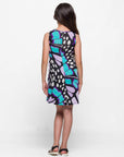 24sevenkid Lilac Butterfly Print Sleeveless Pockets Dress