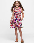 24sevenkid Patchwork Print Sleeveless Pockets Dress