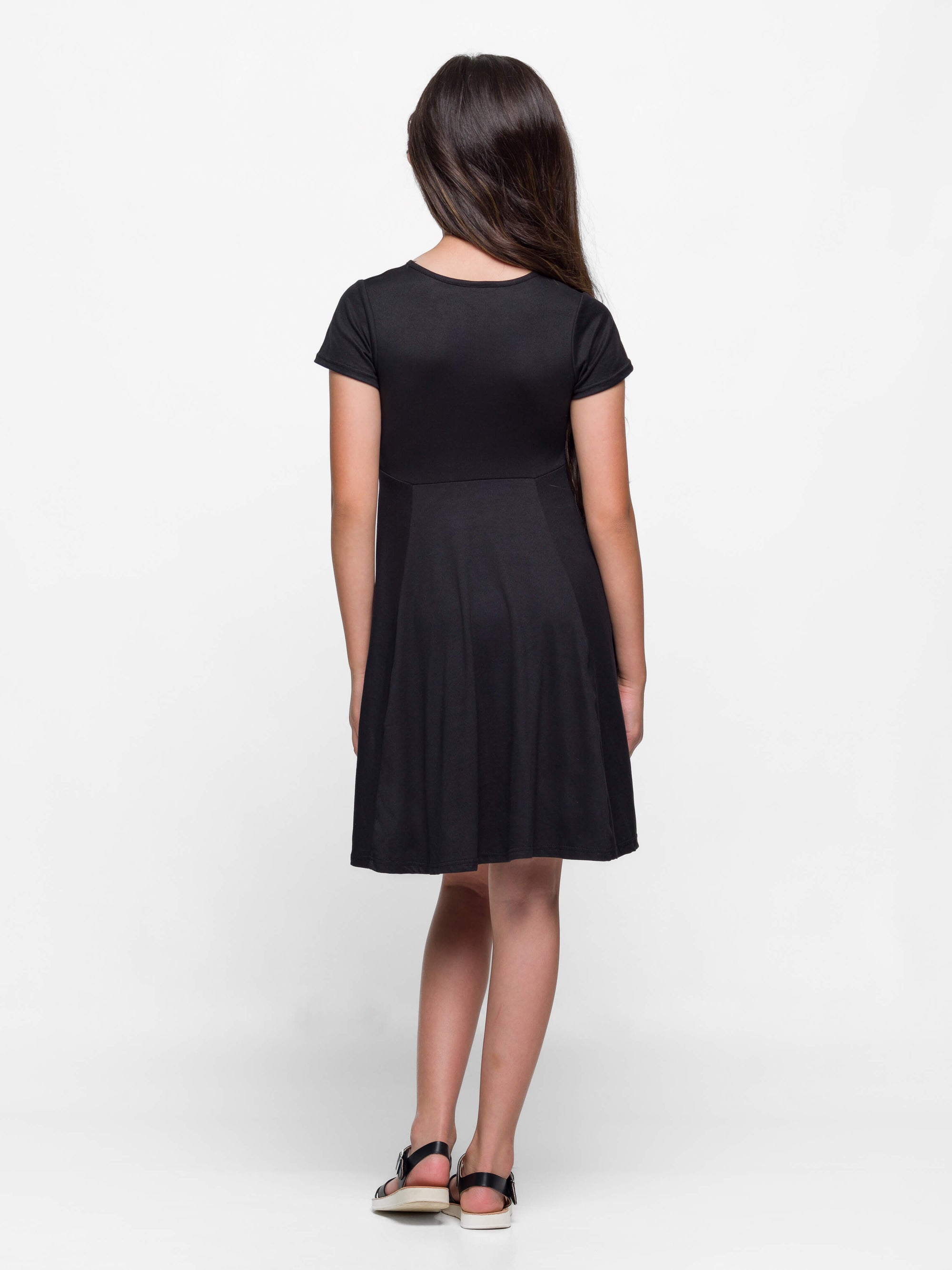 Girls Flowy Short Sleeve Girls Dress