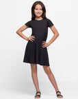 Girls Flowy Short Sleeve Girls Dress