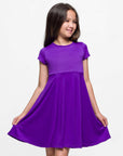 Girls Flowy Short Sleeve Girls Dress