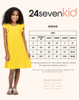24sevenkid Girls Ruffle Cap Sleeve Knee Length Babydoll Dress