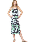 24sevenkid Girls Butterfly Print Spaghetti Strap Maxi Dress