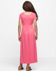 Girls Short Sleeve Pleated Maxi Dress