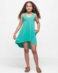 24sevenkid Girls High Low Sleeveless Pocket Dress