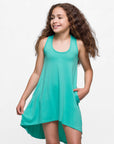 24sevenkid Girls High Low Sleeveless Pocket Dress