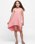 24sevenkid Girls High Low Sleeveless Pocket Dress