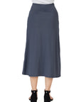 24seven Comfort Apparel Elastic Waistline Girls Maxi Skirt