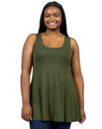 Plus Size Sleeveless Tunic Tank Top