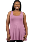Plus Size Sleeveless Tunic Tank Top