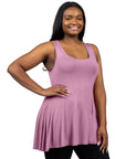 Plus Size Sleeveless Tunic Tank Top
