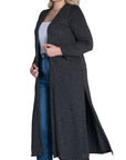 Long Duster Open Front Plus Size Knit Cardigan