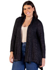 Plus Size Open Front Long Sleeve High Low Cozy Cardigan