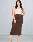 Comfortable Plus Size Foldover Maxi Skirt