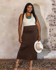Comfortable Plus Size Foldover Maxi Skirt