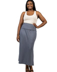 Comfortable Plus Size Foldover Maxi Skirt