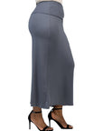 Comfortable Plus Size Foldover Maxi Skirt