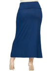 Comfortable Plus Size Foldover Maxi Skirt