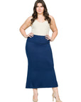Comfortable Plus Size Foldover Maxi Skirt