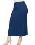 Comfortable Plus Size Foldover Maxi Skirt