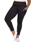 Plus Size Side Pocket Ankle Length Yoga Pant Leggings