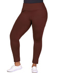 Plus Size Side Pocket Ankle Length Yoga Pant Leggings