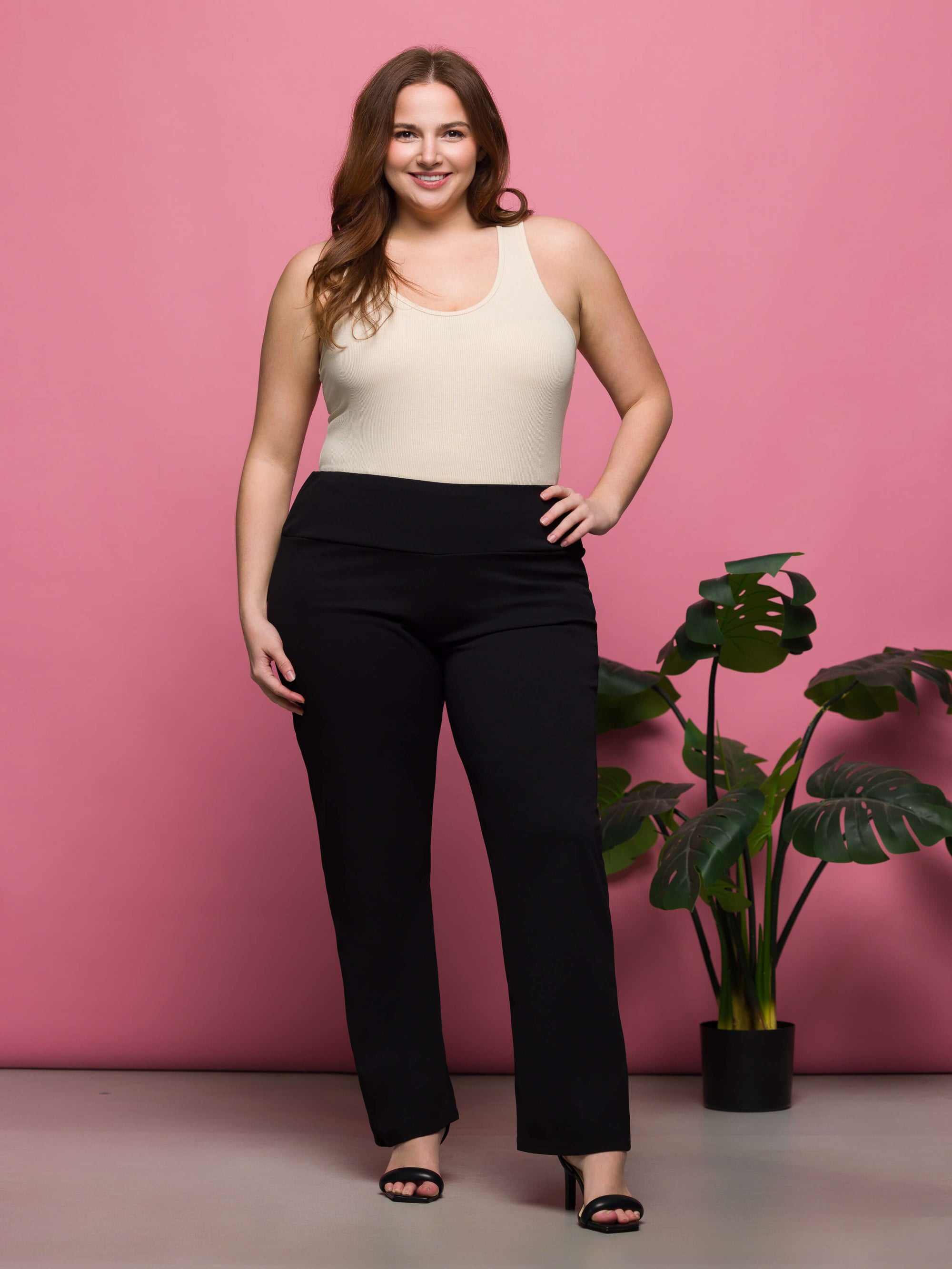 Plus Size Comfortable Stretch High Waist Dress Pants