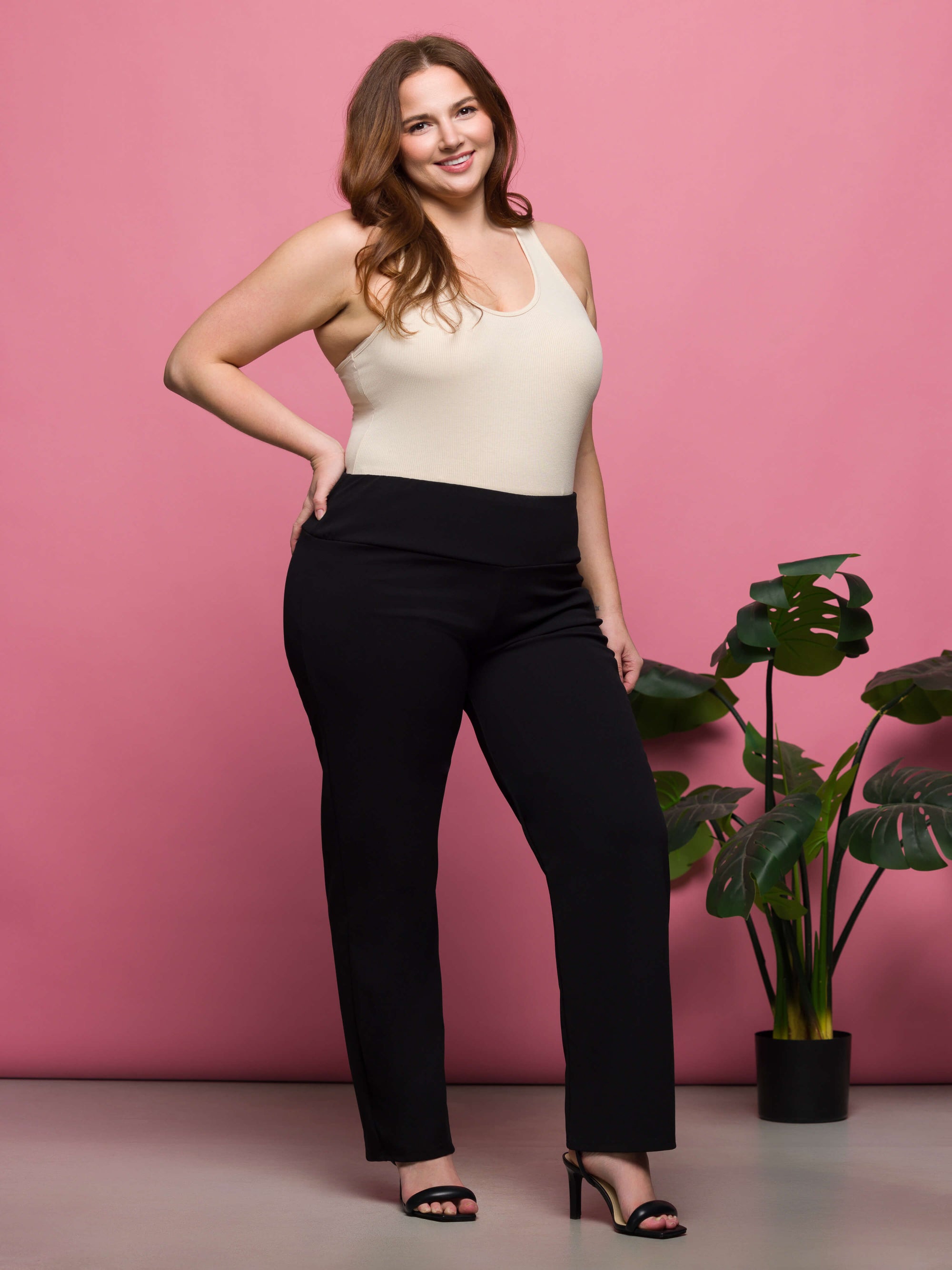 Plus Size Comfortable Stretch High Waist Dress Pants