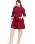 Perfect Fit and Flare Plus Size Pocket Dress