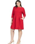 Perfect Fit and Flare Plus Size Pocket Dress