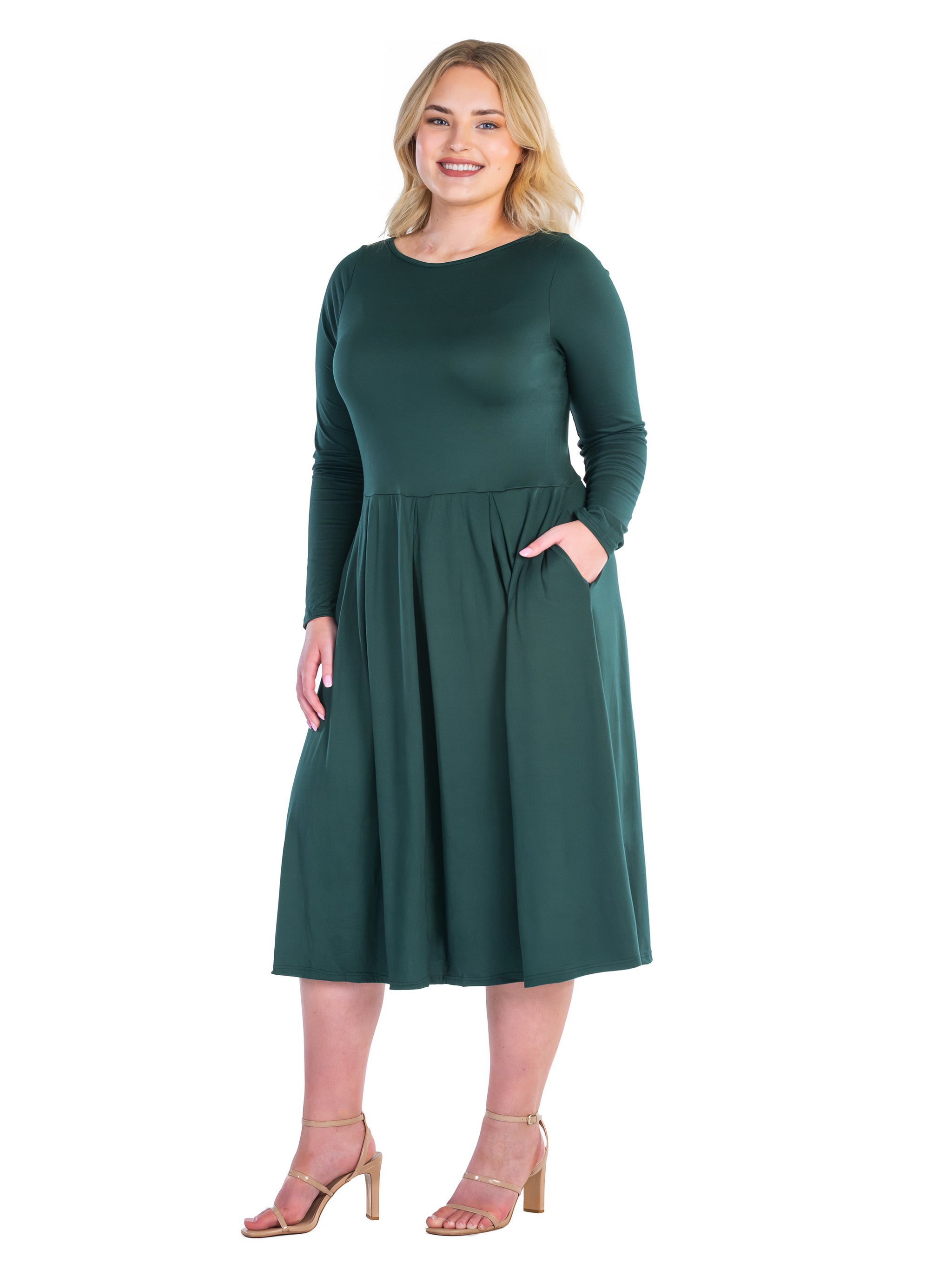 Casual plus size midi dresses online