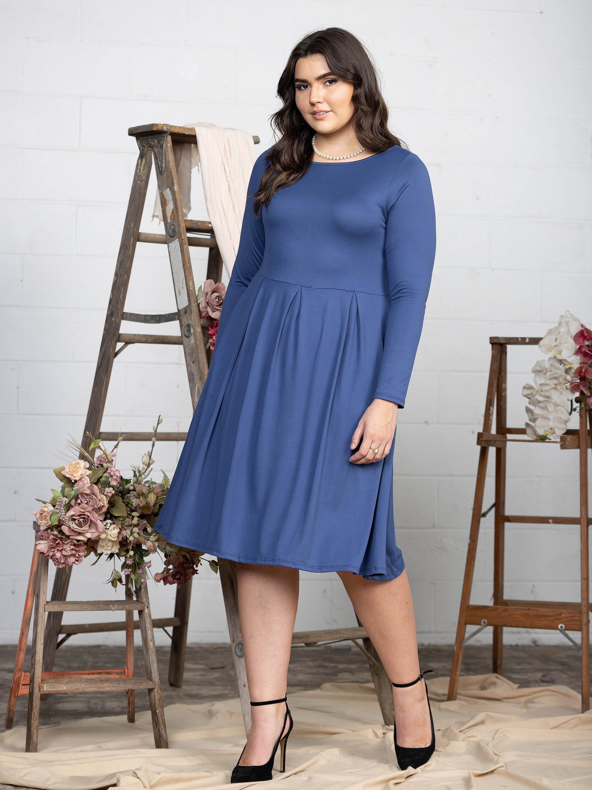 Fit flare plus size dress hot sale