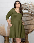 Fit and Flare Plus Size Dress