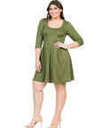 Fit and Flare Plus Size Dress