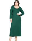 Womens Long Sleeve Plus Size Maxi Dress