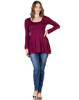Long Sleeve Tunic Top For Women