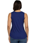 V Neck Tunic Tank Top with Round Hemline