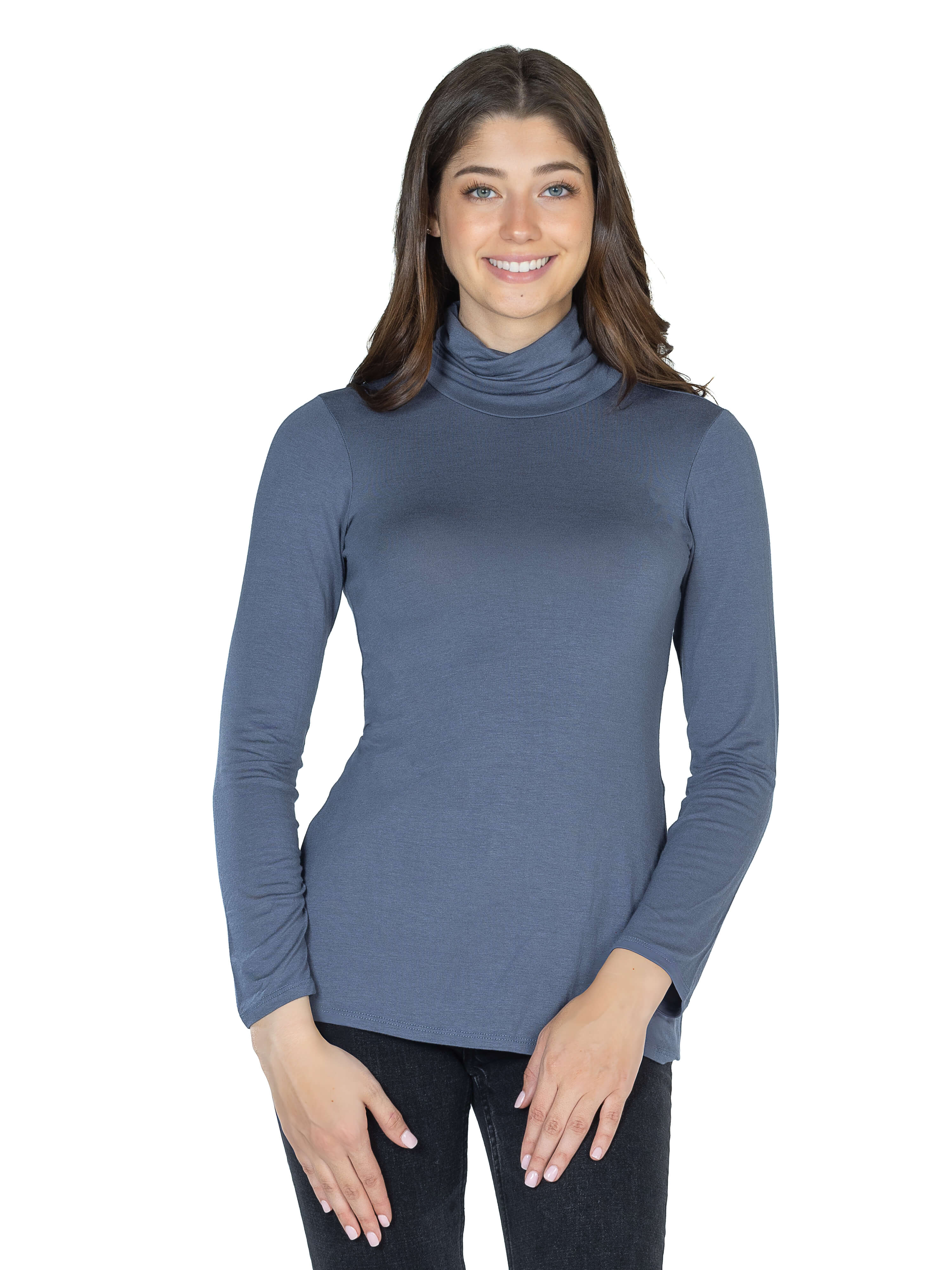 Classic Womens Long Sleeve Turtleneck 24seven Comfort Apparel