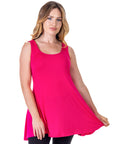 Womens Scoop Neck Sleeveless Tunic Top