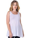 Womens Scoop Neck Sleeveless Tunic Top