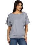 Loose Fit Dolman Top with Wide Sleeves
