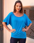 Loose Fit Dolman Top with Wide Sleeves