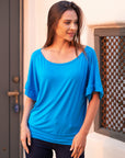 Loose Fit Dolman Top with Wide Sleeves